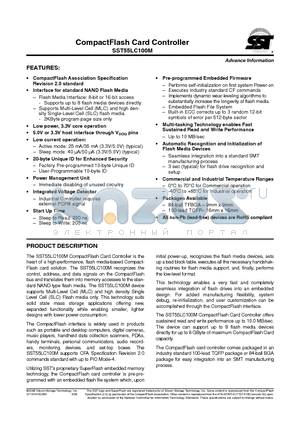 SST55LC100M-45-C-BWE datasheet - CompactFlash Card Controller