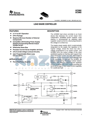 UC2902D datasheet - LOAD SHARE CONTROLLER