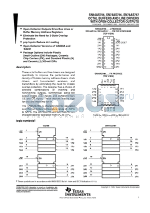 SN74AS756DWG4 datasheet - OCTAL BUFFERS AND LINE DRIVERS WITH OPEN-COLLECTOR OUTPUTS