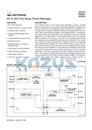 UC2914 datasheet - 5V to 35V Hot Swap Power Manager