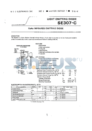 SE307 datasheet - Gaas infrared emitting diode