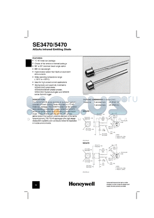 SE3470 datasheet - AlGaAs Infrared Emitting Diode