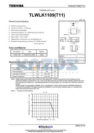 TLWLK1109 datasheet - Panel Circuit Indicators