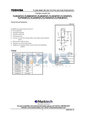 TLYE50T datasheet - TOSHIBA InGaAP LED