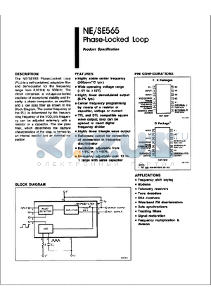 SE565 datasheet - Phase-Lock Loop