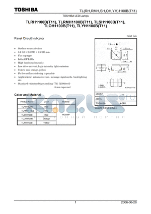 TLYH1100B datasheet - Panel Circuit Indicator