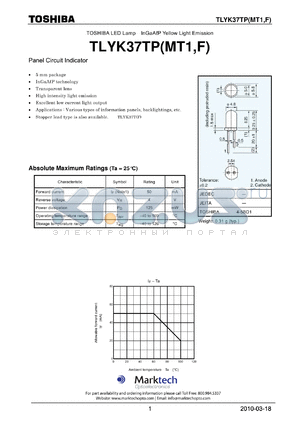 TLYK37TP datasheet - Panel Circuit Indicator