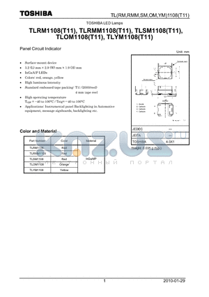 TLYM1108 datasheet - Panel Circuit Indicator