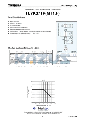 TLYK37TP_10 datasheet - Panel Circuit Indicator