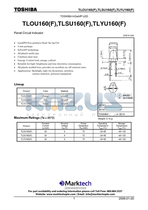TLYU160F datasheet - Panel Circuit Indicator