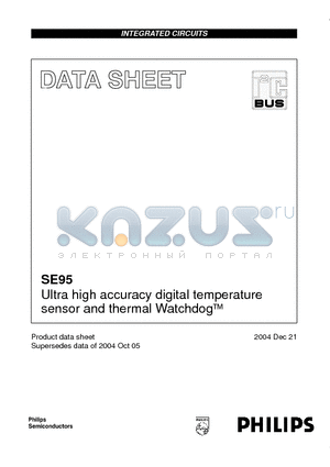 SE95D datasheet - Ultra high accuracy digital temperature sensor and thermal WatchdogE