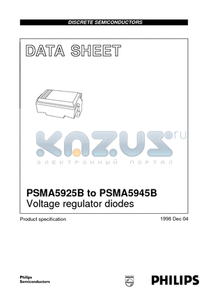 PSMA5926B datasheet - Voltage regulator diodes