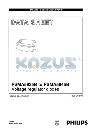 PSMA5931B datasheet - Voltage regulator diodes