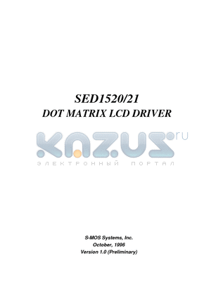 SED1521 datasheet - DOT MATRIX LCD DRIVER