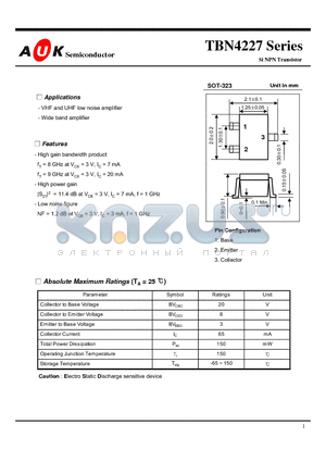 TBN4227 datasheet - Si NPN Transistor
