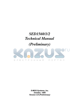 SED1562 datasheet - Low-power operation: 8 umA 1 kHz, 6V LCD