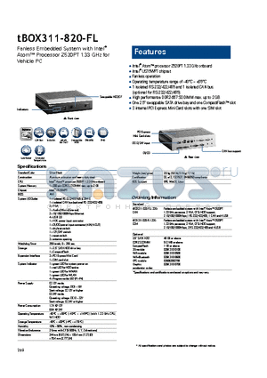 TBOX311-820-FL datasheet - Fanless operation