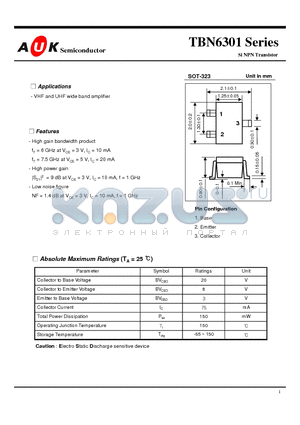 TBN6301S datasheet - Si NPN Transistor