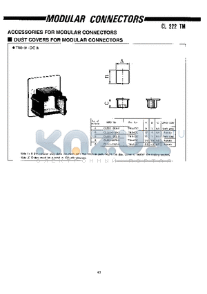 TM-4-DC1 datasheet - MODULAR CONNECTORS(ACCESSORIES)