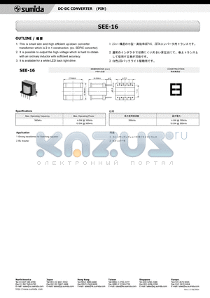 SEE-16 datasheet - DC-DC CONVERTER (PIN)