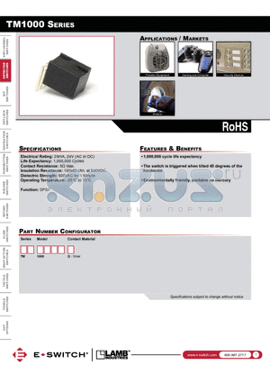 TM1000 datasheet - TM1000 SERIES