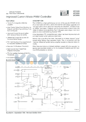 UC3856N datasheet - Improved Current Mode PWM Controller