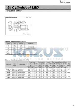 SEL1011 datasheet - 5phi Cylindrical LED