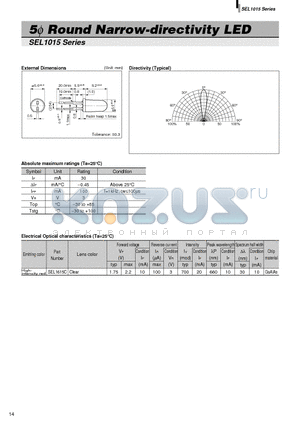 SEL1015 datasheet - 5f Round Narrow-directivity LED