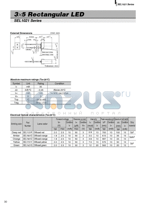 SEL1021 datasheet - 3x5 Rectangular LED