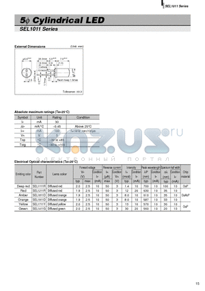 SEL1711Y datasheet - 5phi Cylindrical LED