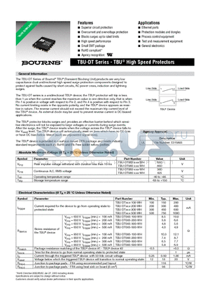 TBU-DT065-200-WH datasheet - TBU High Speed Protectors