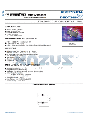 PSOT36KCA datasheet - STANDARD CAPACITANCE TVS ARRAY