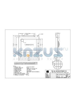 TM12864FBC6 datasheet - TM12864FBC6G-2