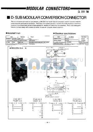 TM12RV-64-D datasheet - D-SUB MODULAR CONVERSION CONNECTOR