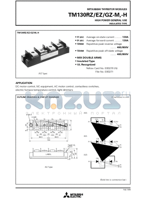 TM130RZ-M datasheet - HIGH POWER GENERAL USE INSULATED TYPE