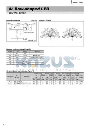 SEL4227C datasheet - 4phi Bow-shaped LED