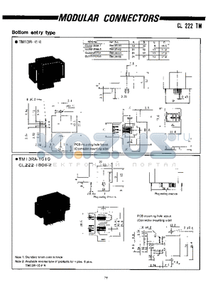 TM13R-44 datasheet - MODULAR CONNECTORS