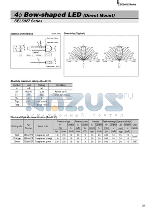 SEL6227S datasheet - 4phi Bow-shaped LED (Direct Mount)