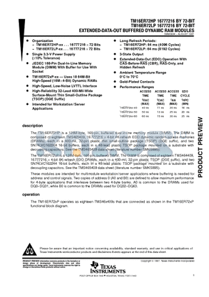 TM16ER72HP datasheet - SYNCHRONOUS DYNAMIC RAM MODULES