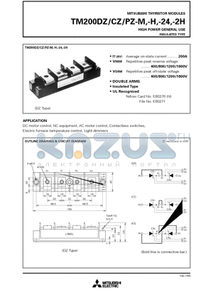 TM200CZ-24 datasheet - HIGH POWER GENERAL USE INSULATED TYPE