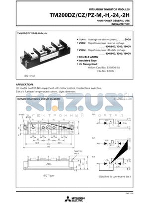 TM200CZ-2H datasheet - HIGH POWER GENERAL USE INSULATED TYPE