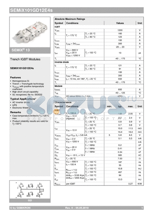 SEMIX101GD12E4S_10 datasheet - Trench IGBT Modules