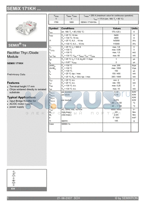 SEMIX171KH datasheet - Rectifier Thyr./Diode Module