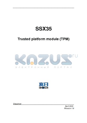 SSX35 datasheet - Trusted platform module (TPM)
