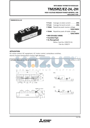 TM25EZ-2H datasheet - HIGH VOLTAGE MEDIUM POWER GENERAL USE INSULATED TYPE