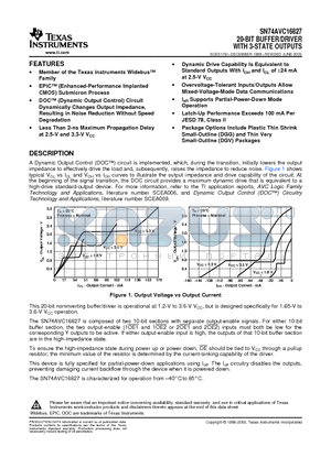 SN74AVC16827 datasheet - 20-BIT BUFFER/DRIVER WITH 3-STATE OUTPUTS