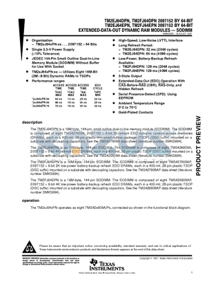 TM2EJ64DPN datasheet - EXTENDED-DATA-OUT DYNAMIC RAM MODULES  SODIMM