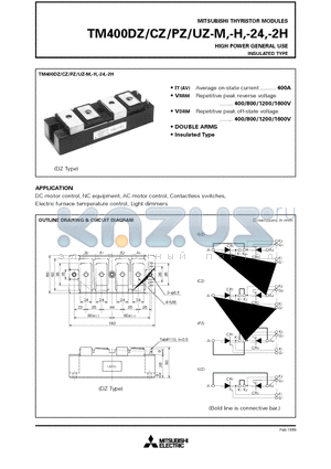 TM400PZ-24 datasheet - HIGH POWER GENERAL USE INSULATED TYPE
