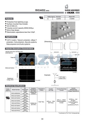 RHCA-201Q43U datasheet - SURGE ABSORBER