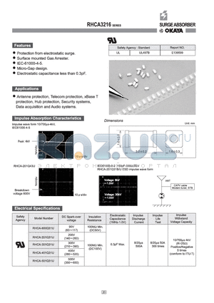 RHCA-501Q31U datasheet - SURGE ABSORBER